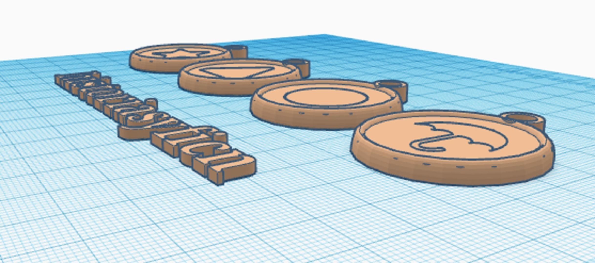 SQUID GAME KEYCHAIN COOKIES 3D print model_1