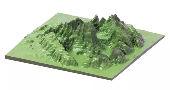 3D printed mountain model Free 3D print model