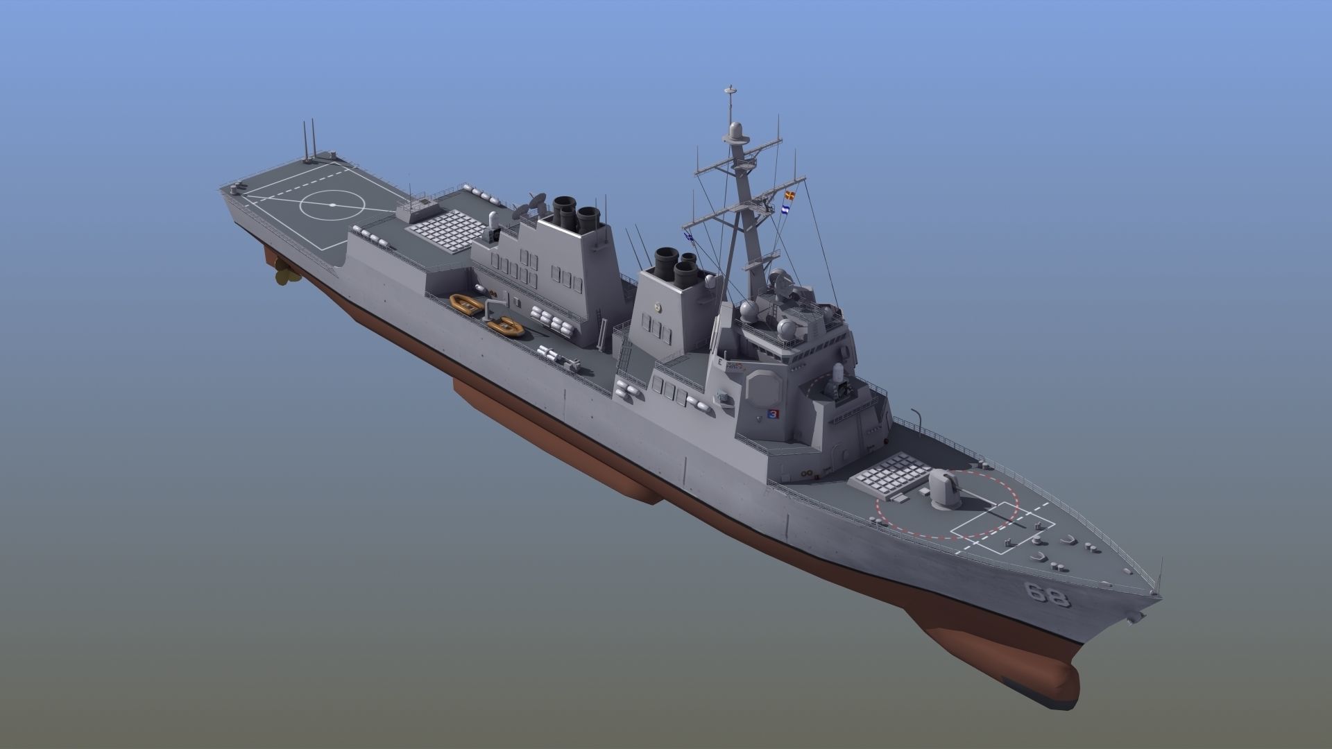 Arleigh Burke Destroyer 3D model | CGTrader