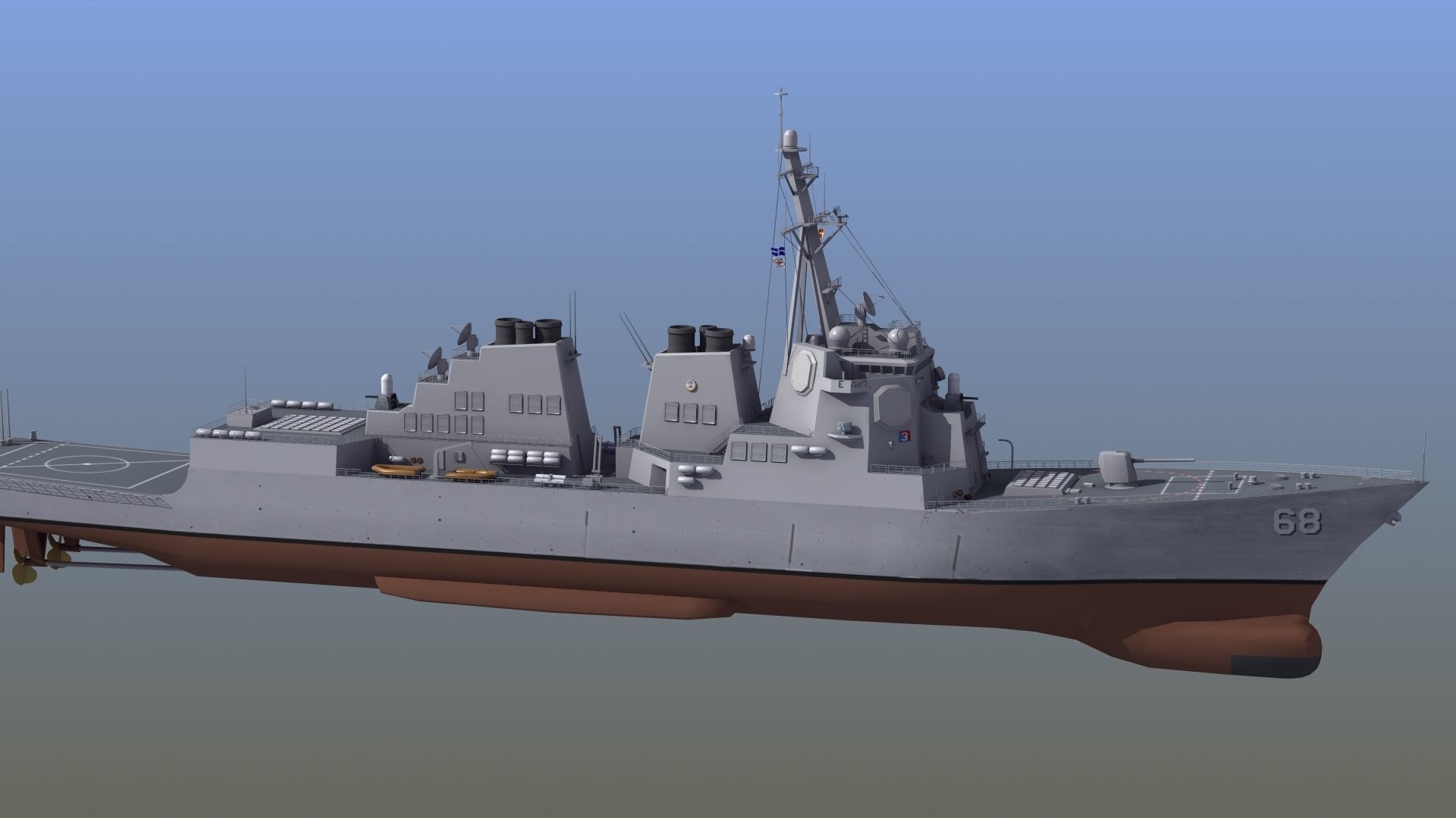 Arleigh Burke Destroyer 3D model | CGTrader