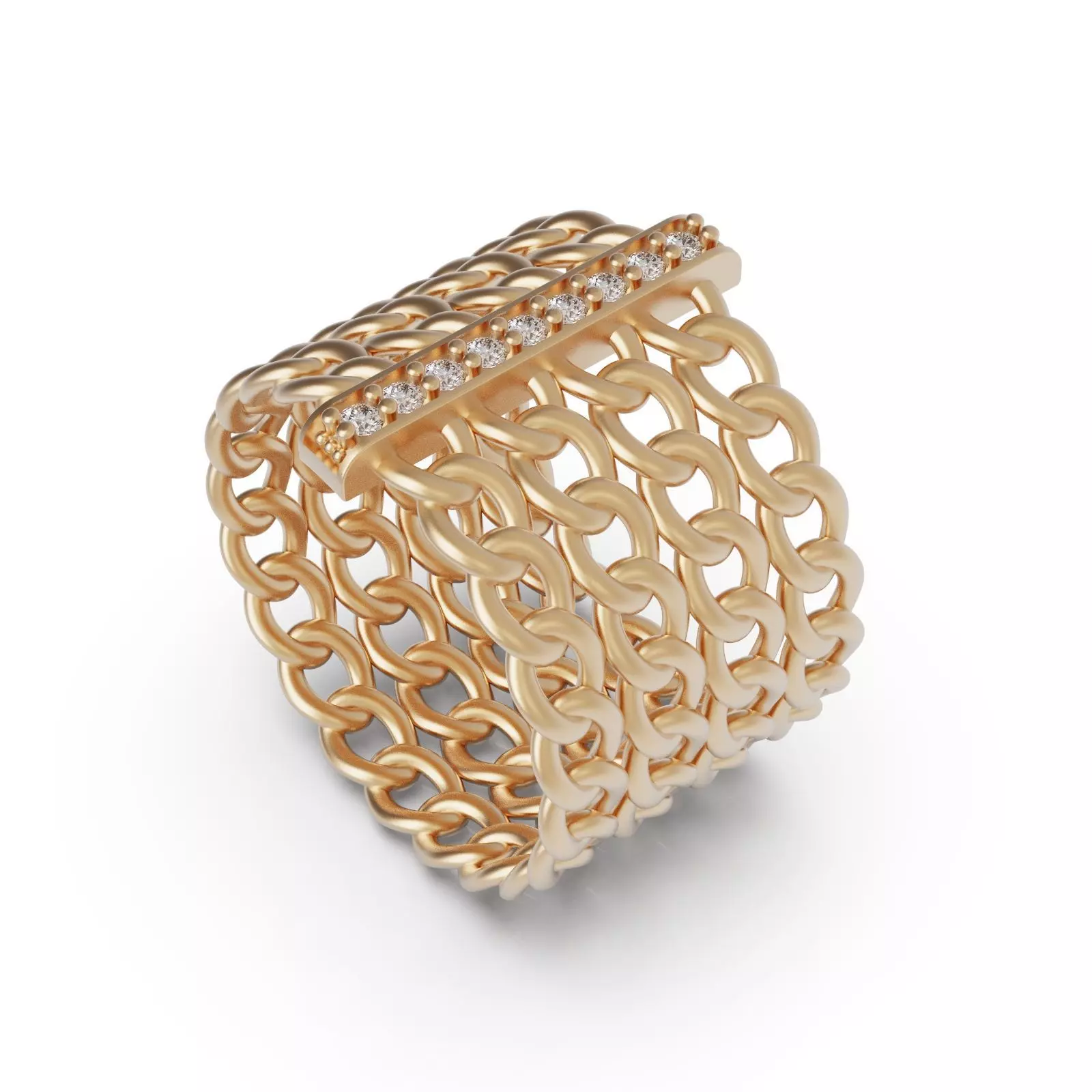 Diamond ring Chain 2 3D print model_0
