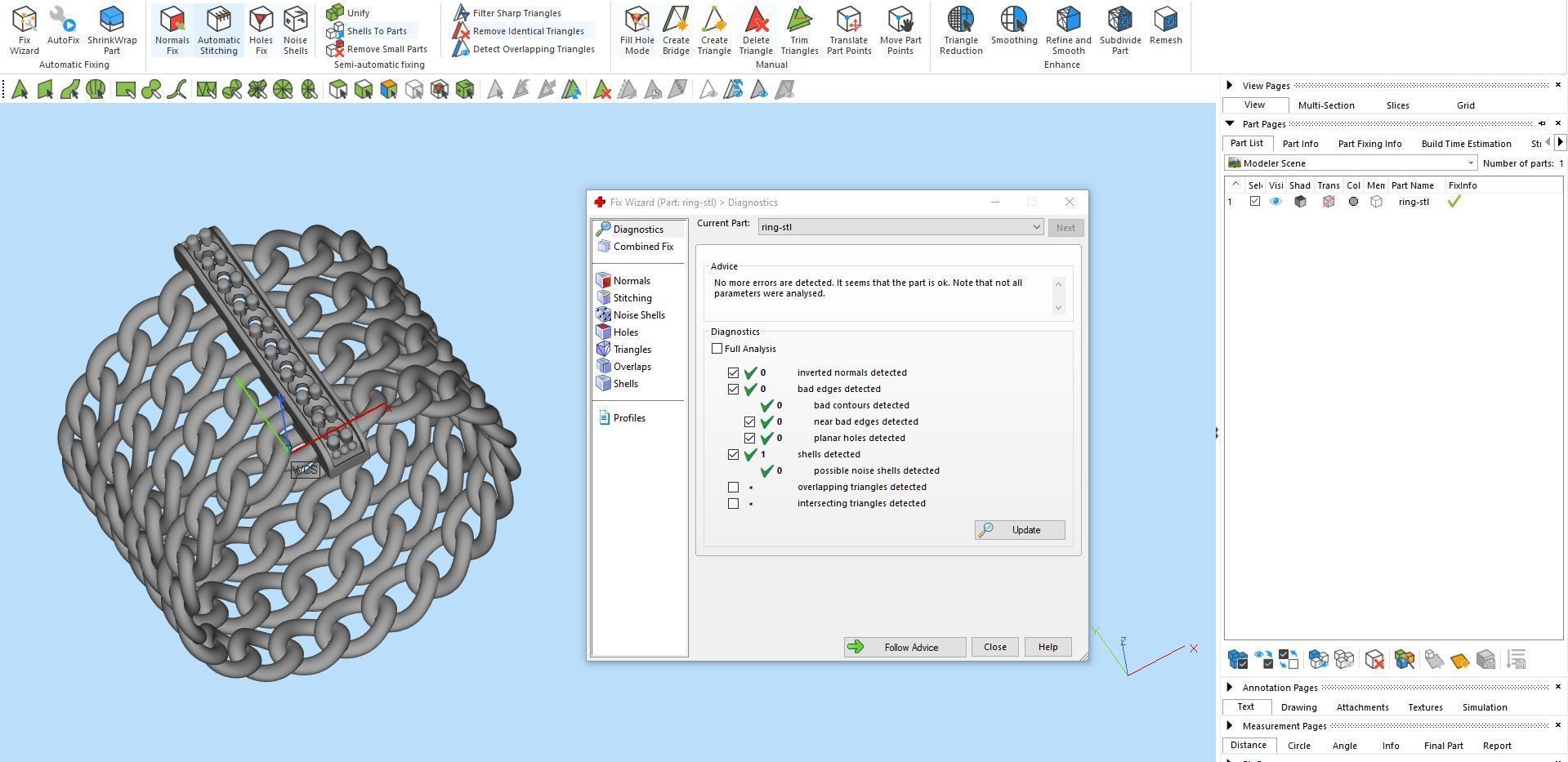 Diamond ring Chain 2 3D print model_13