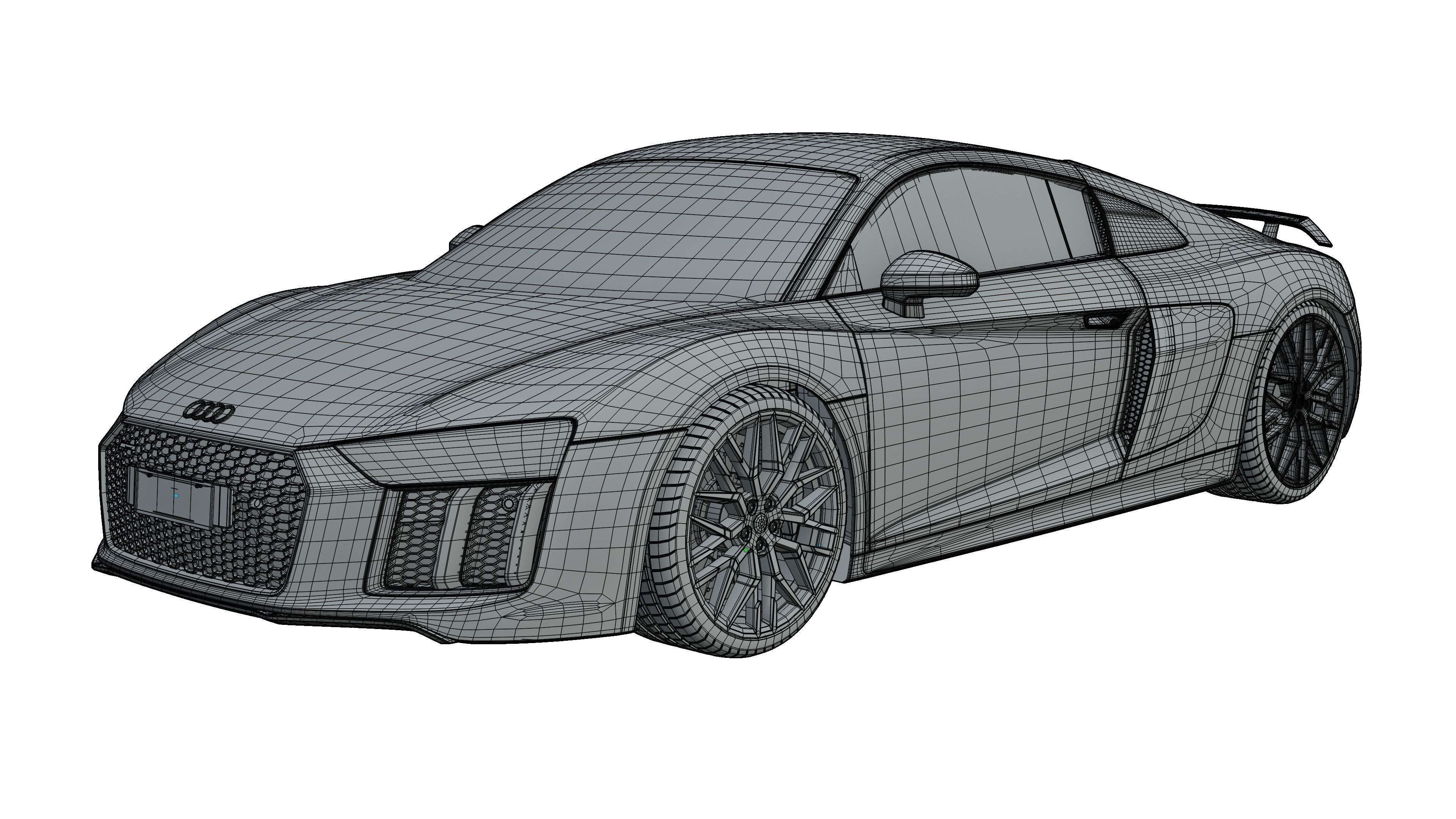 Audi R8 V10 Plus 3D model_3