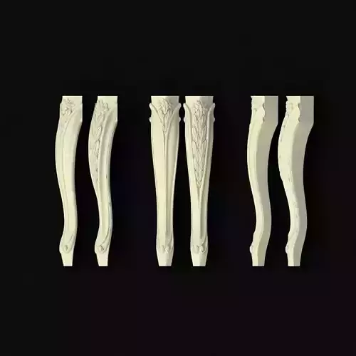 leg High quality 3d models for processing on a cnc machine