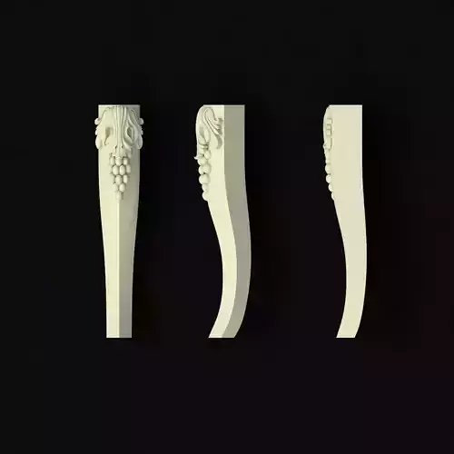 leg High quality 3d models for processing on a cnc machine