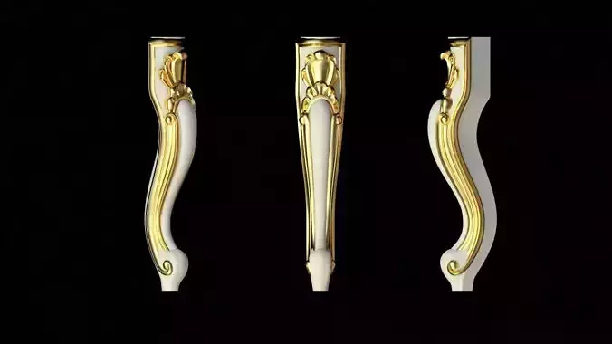 leg High quality 3d models for processing on a cnc machine 