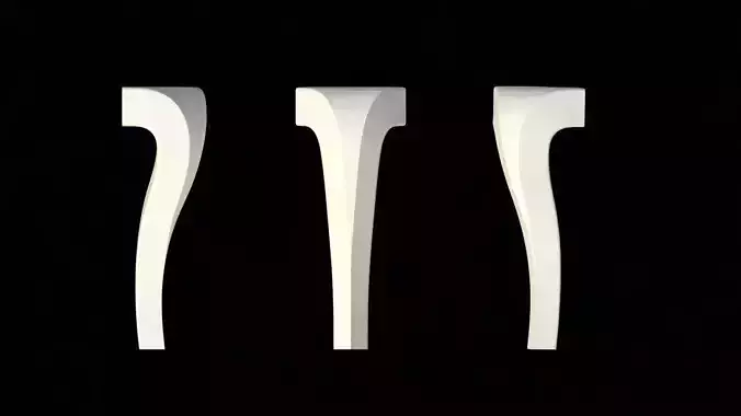 leg High quality 3d models for processing on a cnc machine 