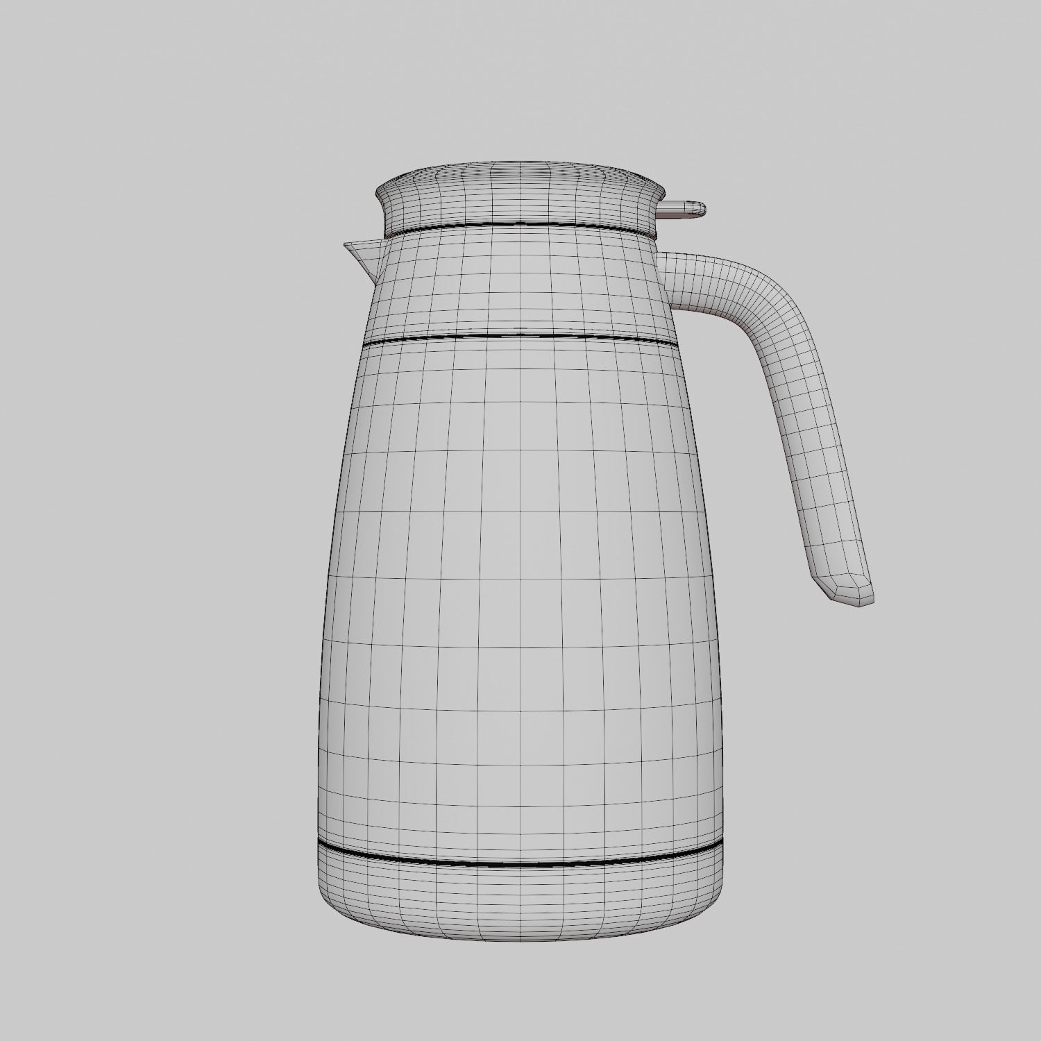 Plastic Jug Low-poly 3D model_3