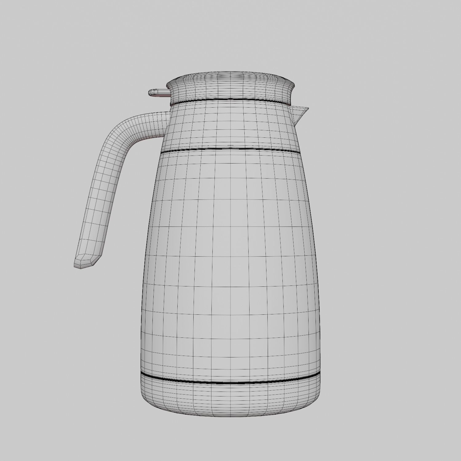 Plastic Jug Low-poly 3D model_12