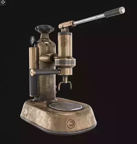 Old Coffee machine Low-poly 3D model