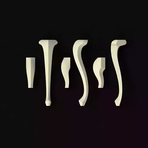 leg High quality 3d models for processing on a cnc machine 