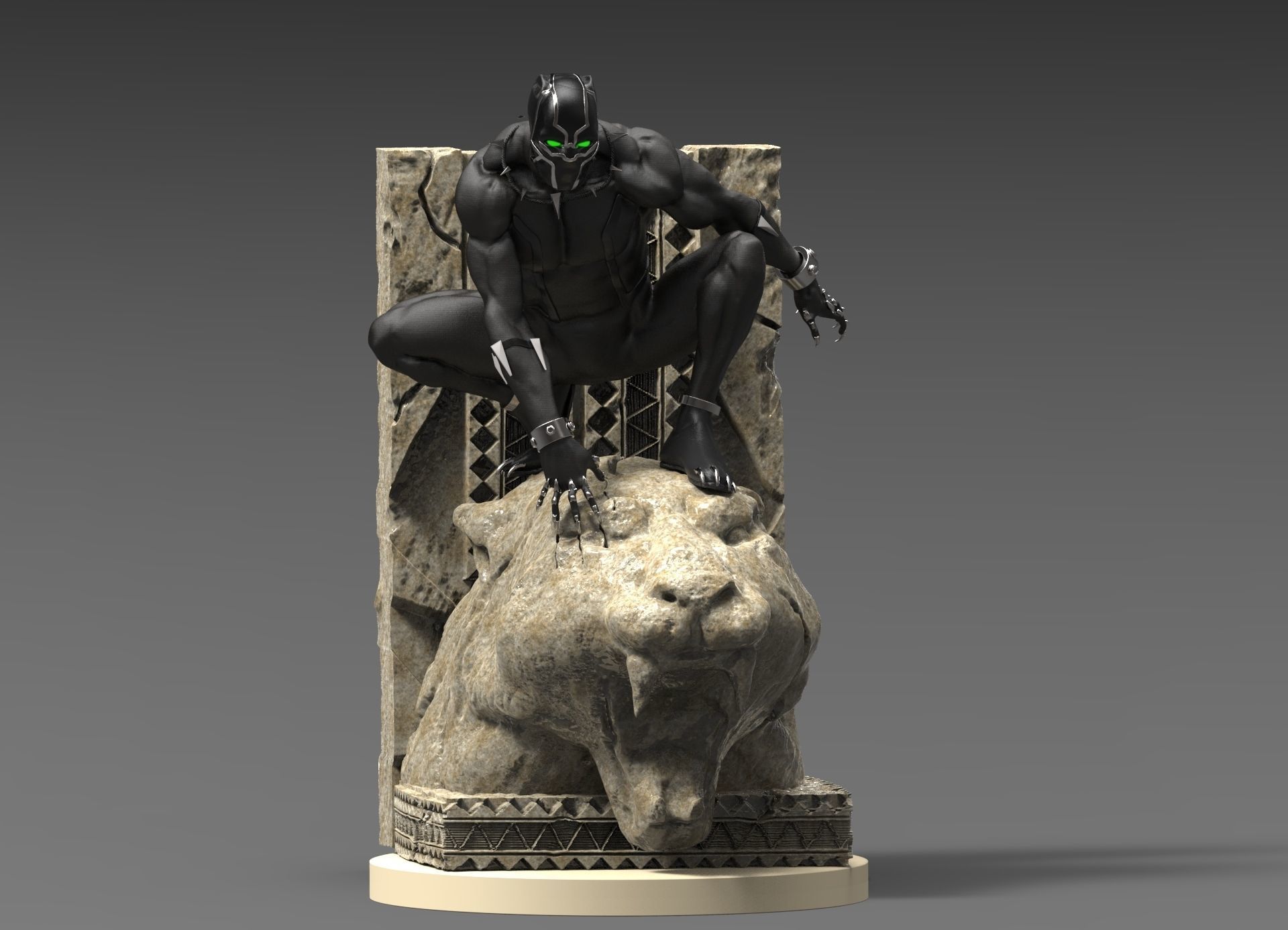 Black Panther  3D print model_1