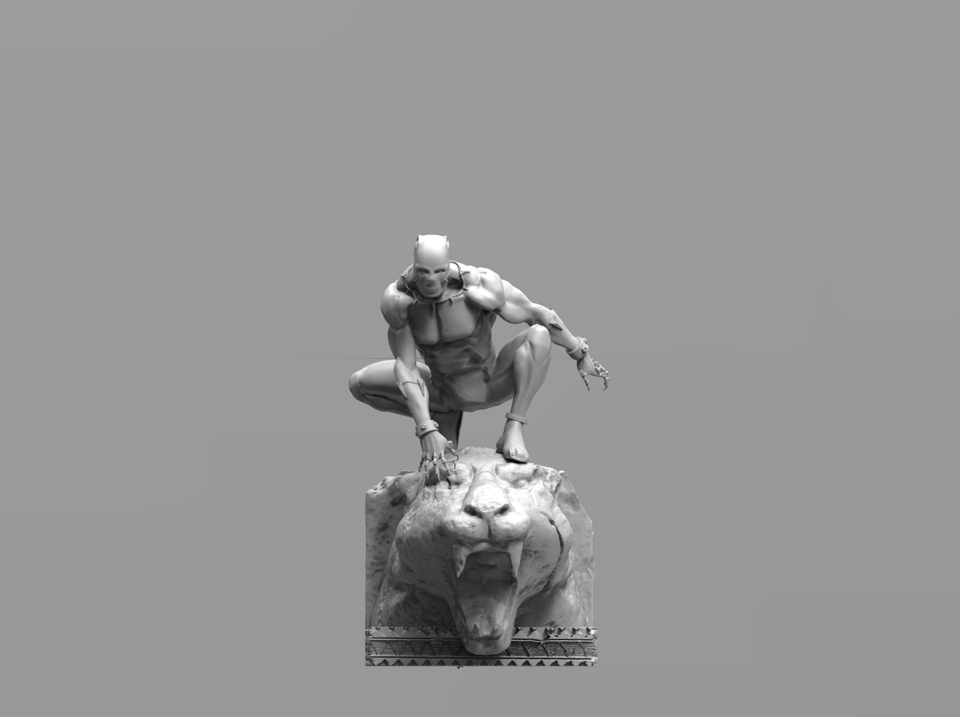 Black Panther  3D print model_2