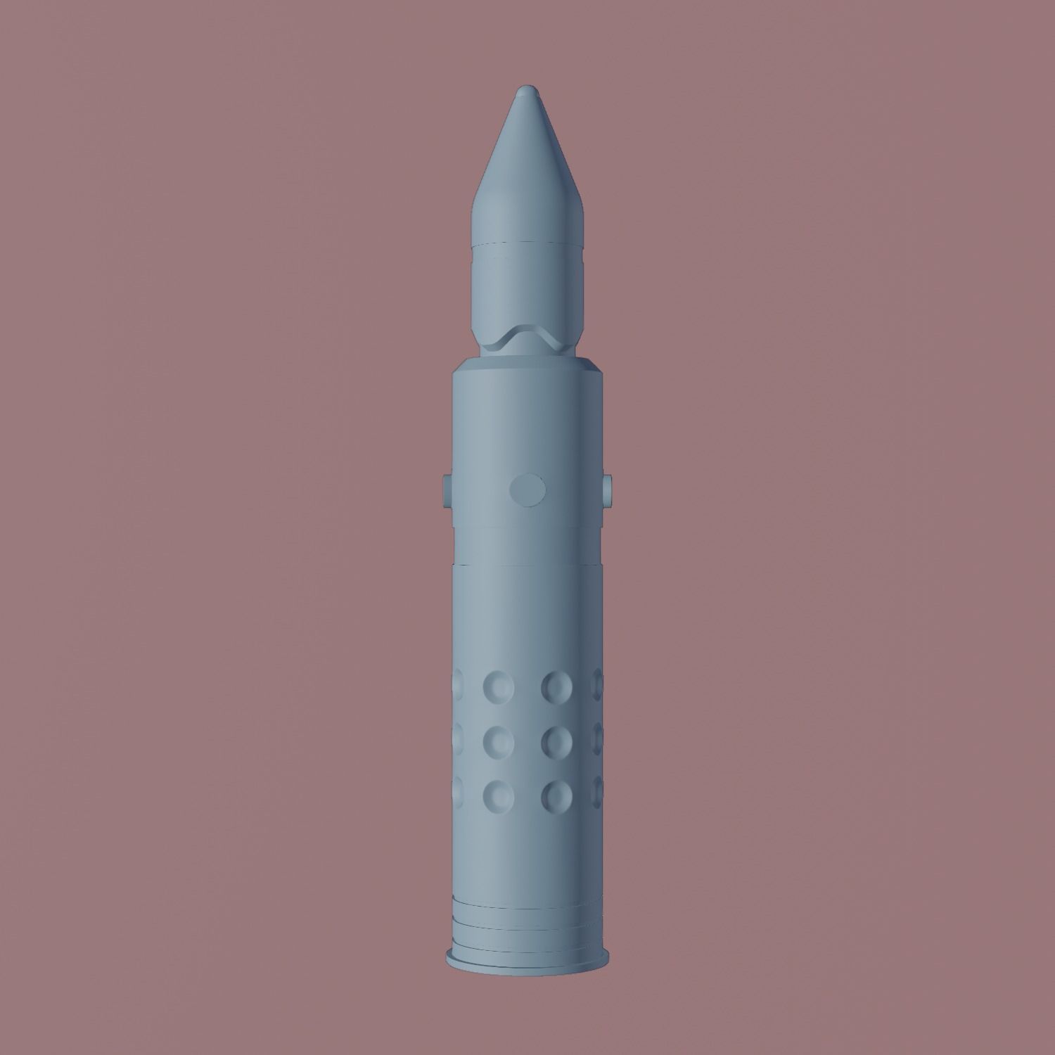 Artillery Shell Military Low-poly 3D model_2