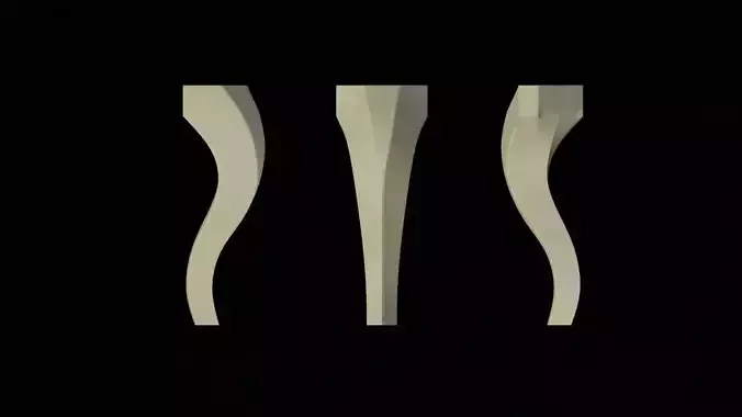 leg High quality 3d models for processing on a cnc machine