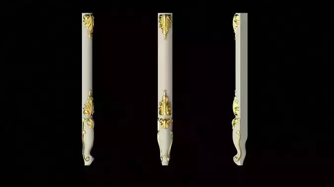 leg High quality 3d models for processing on a cnc machine 