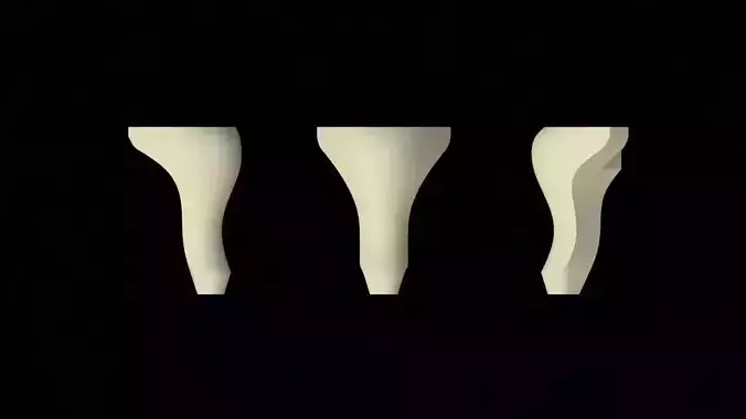 leg High quality 3d models for processing on a cnc machine