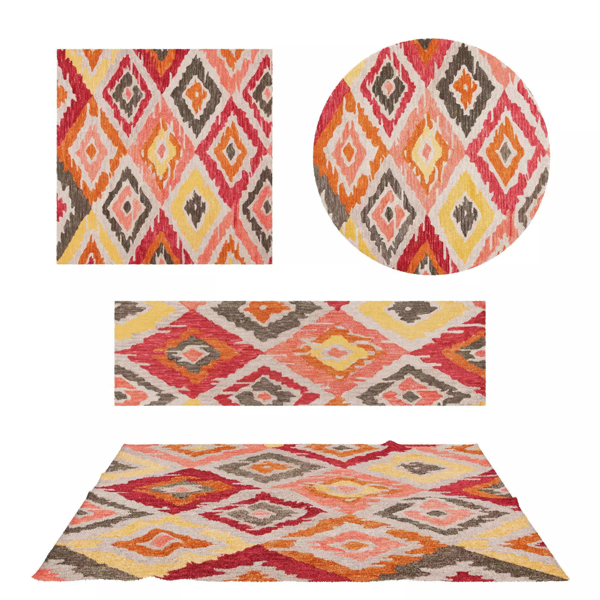 Rugs No 367 Low-poly 3D model_0