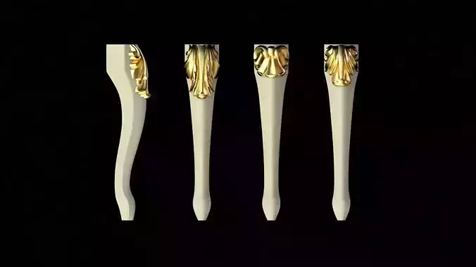 leg High quality 3d models for processing on a cnc machine 