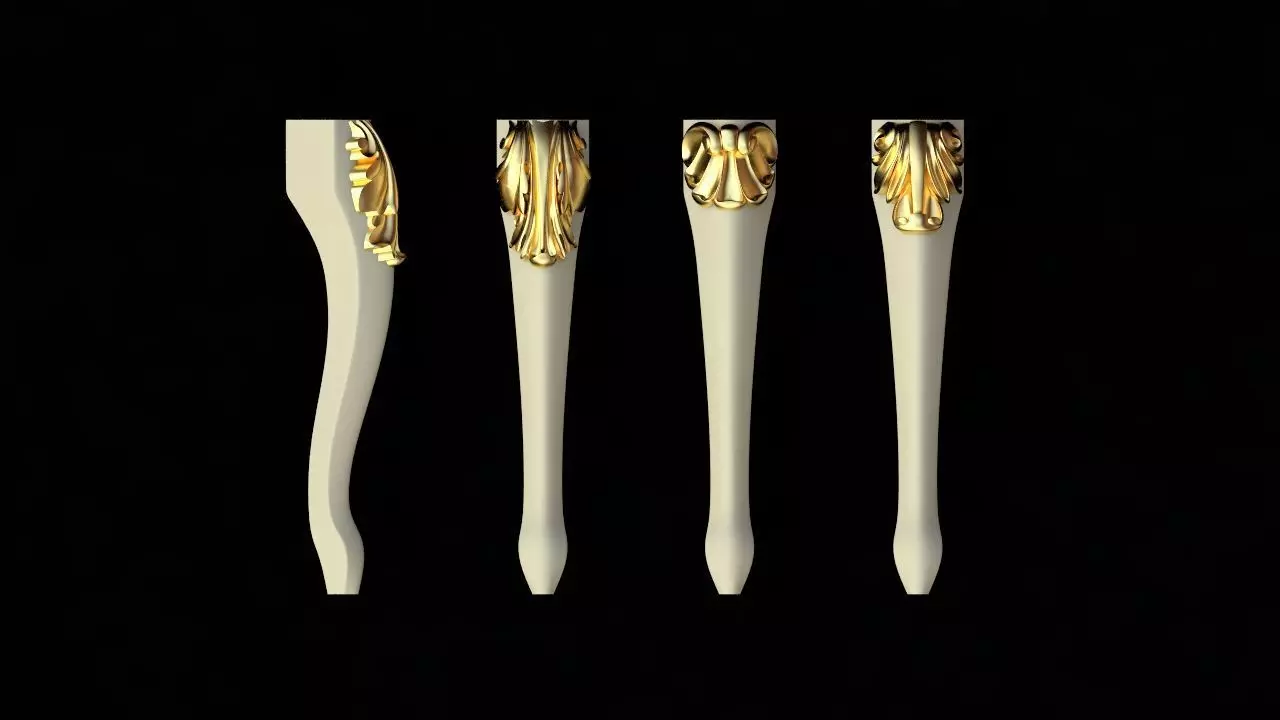 leg High quality 3d models for processing on a cnc machine 3D model