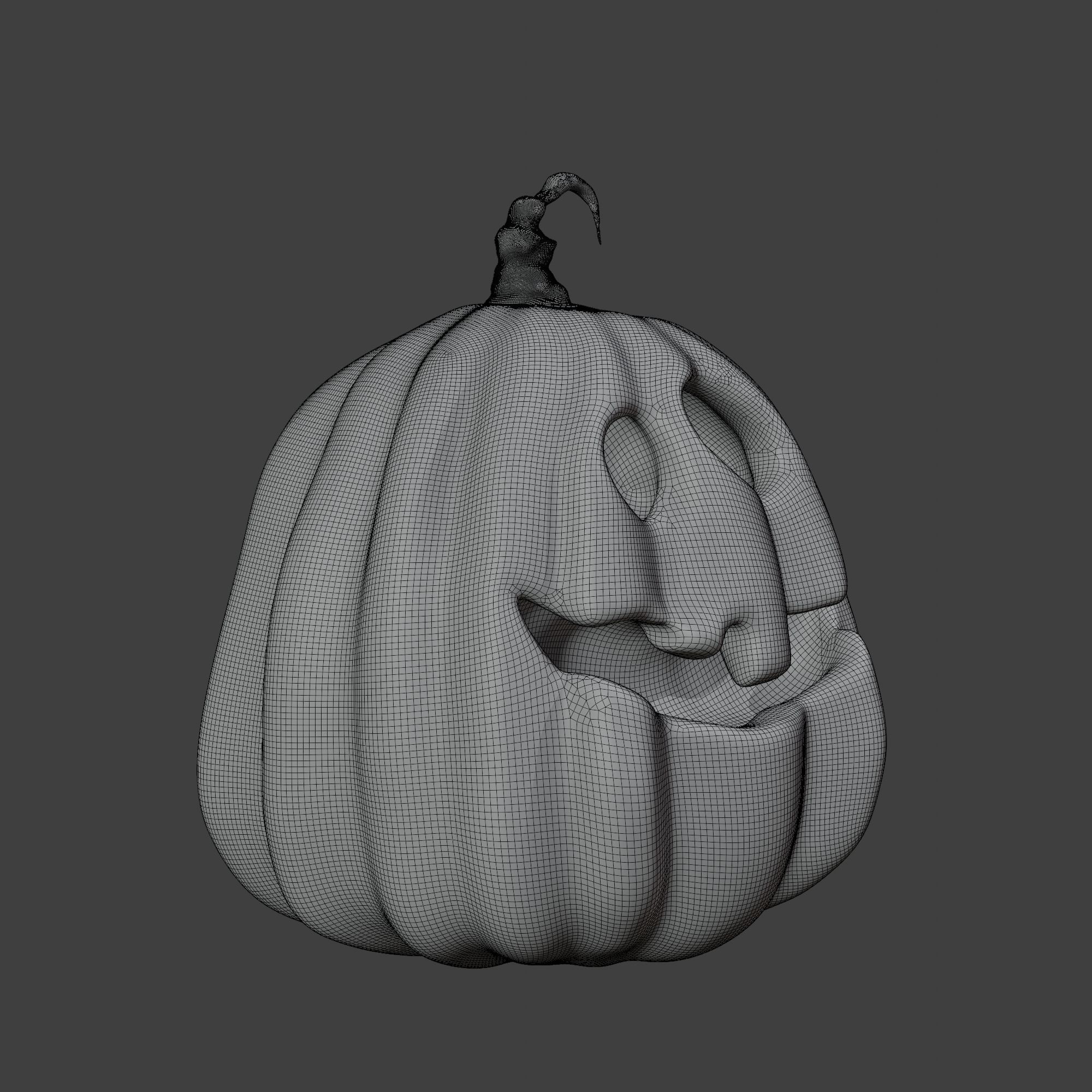 Cute and Funny Halloween Jack-o-Lantern Pumpkin 3D model_9