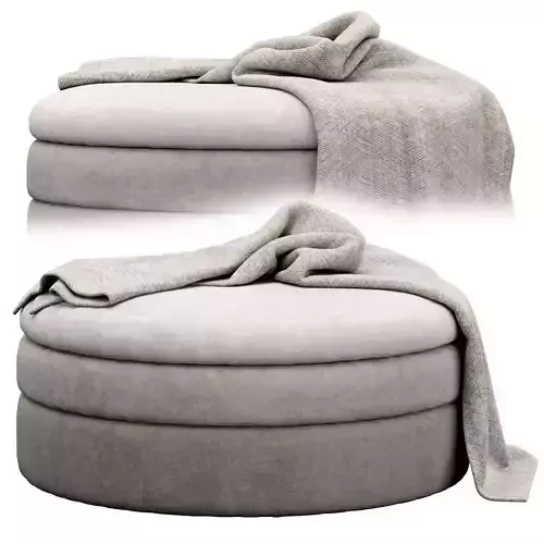 Pond pouf by Broste Copenhagen 3D model