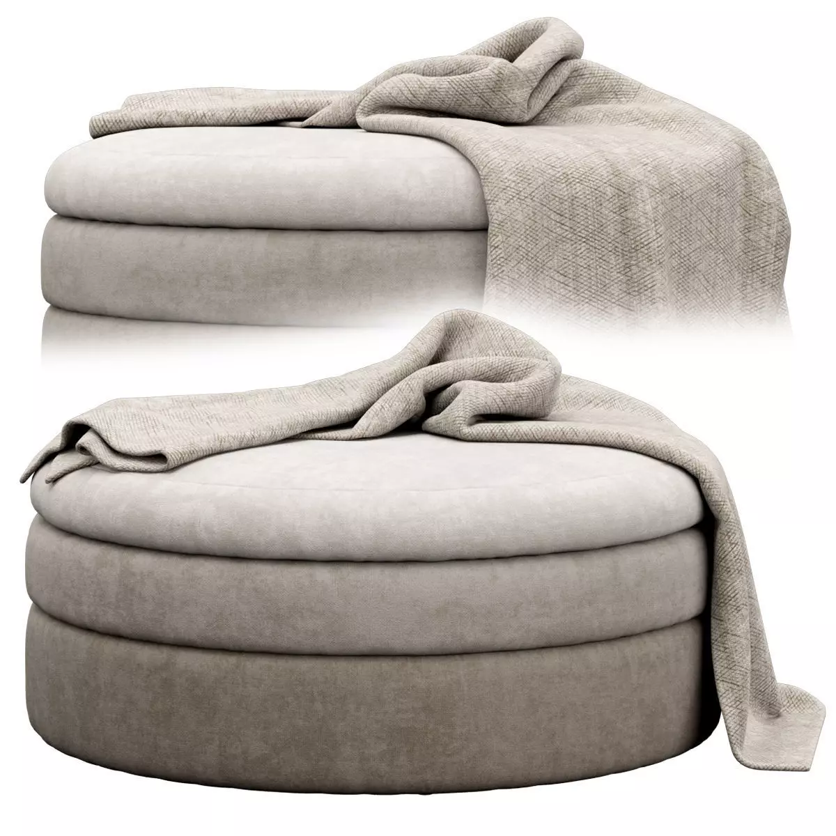 Pond pouf by Broste Copenhagen 3D model_0