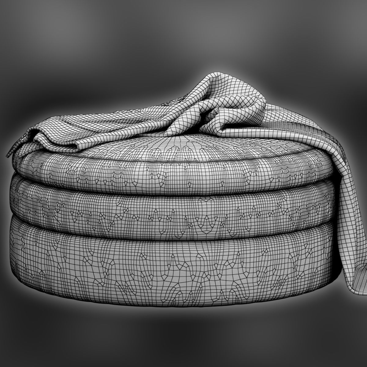 Pond pouf by Broste Copenhagen 3D model_4