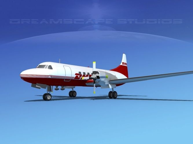Convair CV-580 DHL 3D model