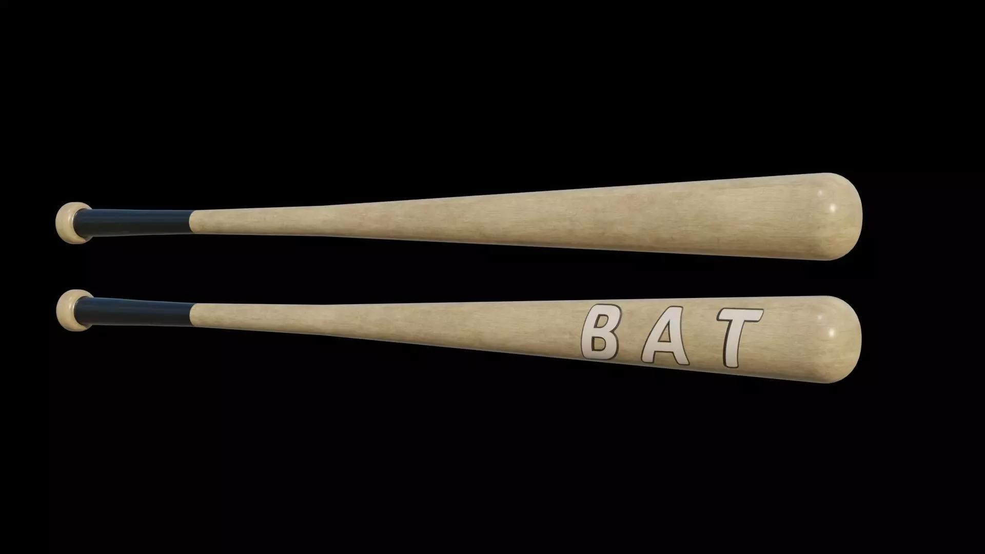 Baseball wood Low-poly 3D model