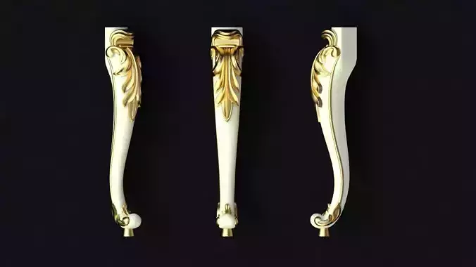 leg High quality 3d models for processing on a cnc machine 
