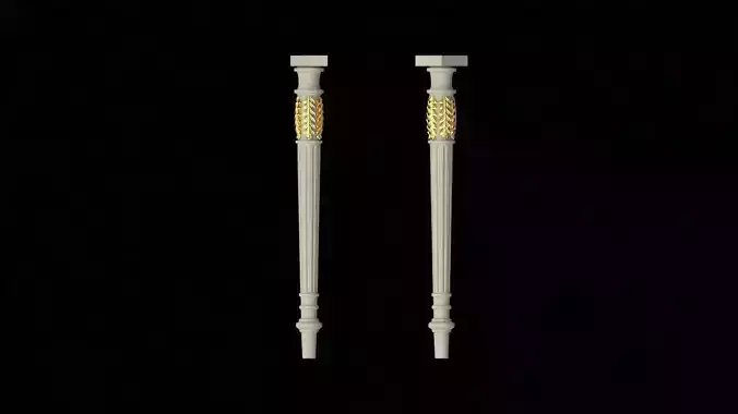 leg High quality 3d models for processing on a cnc machine 