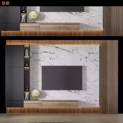 Modern TV Wall 01