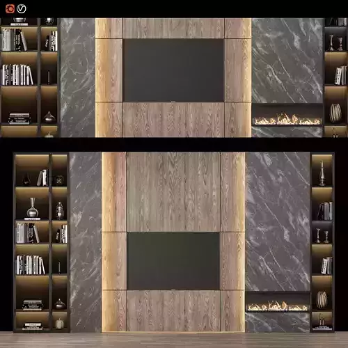 Modern TV Wall 03