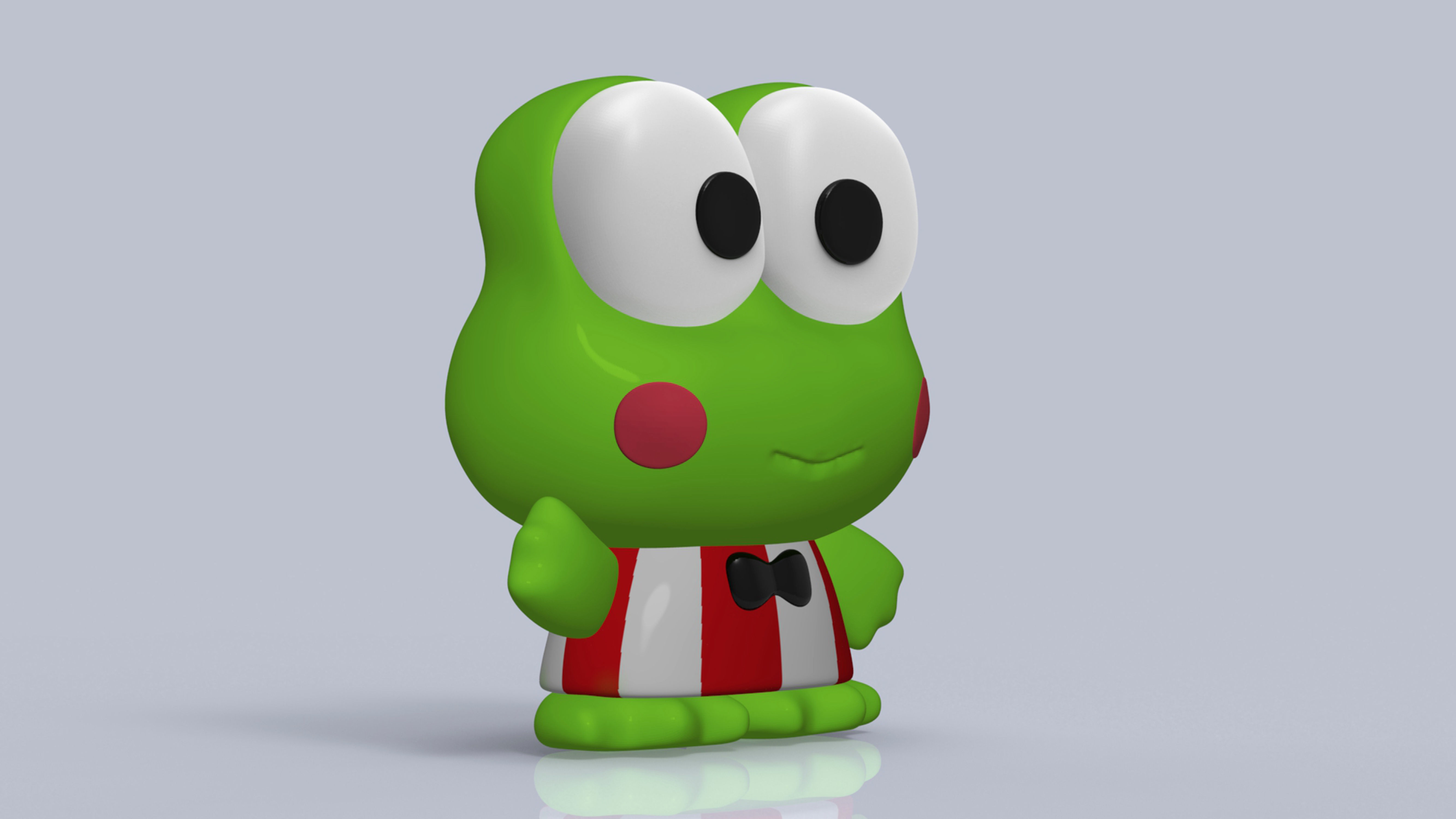 Kerokerokeroppi Sanrio Low-poly 3D model_2