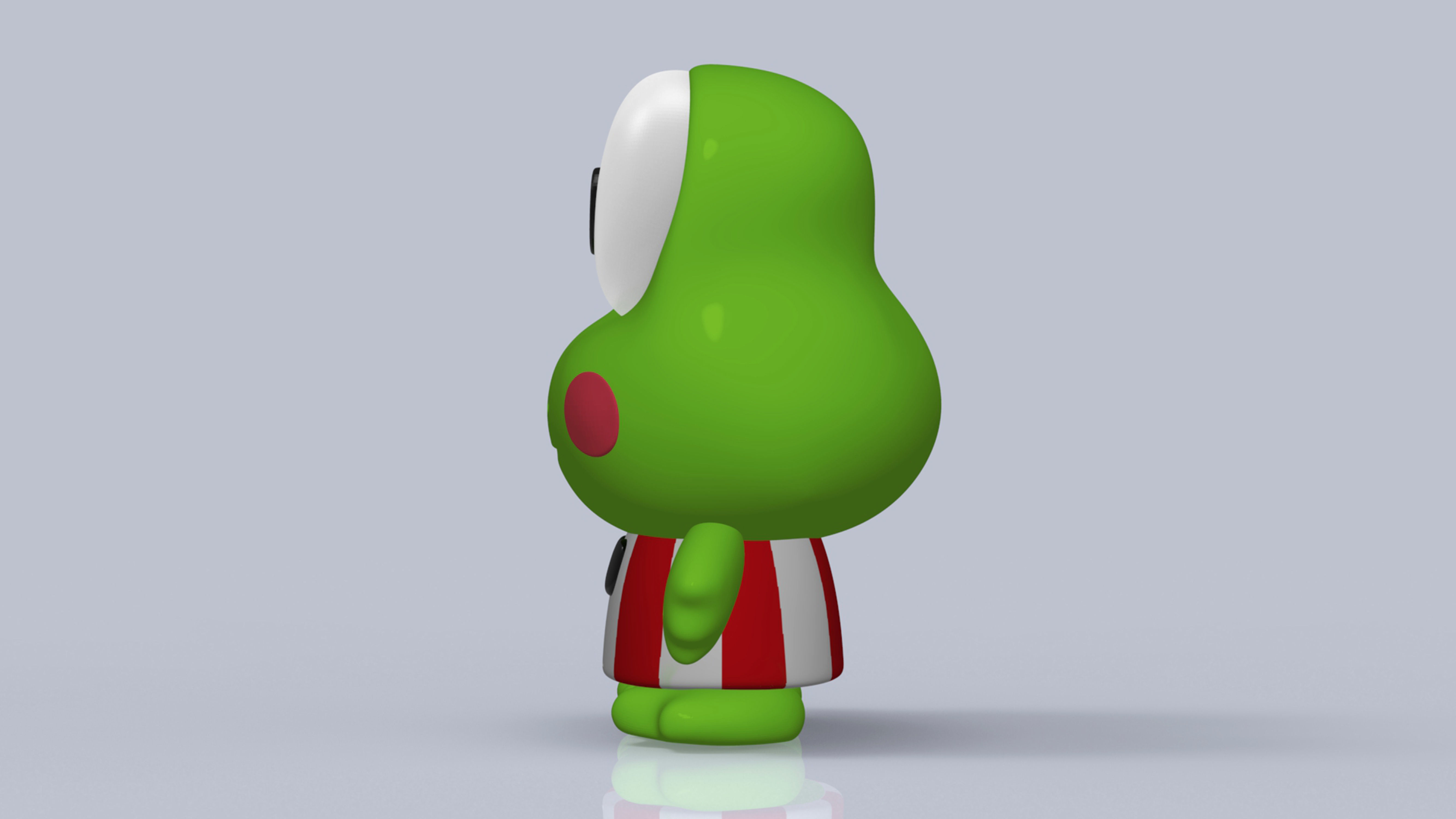 Kerokerokeroppi Sanrio Low-poly 3D model_7