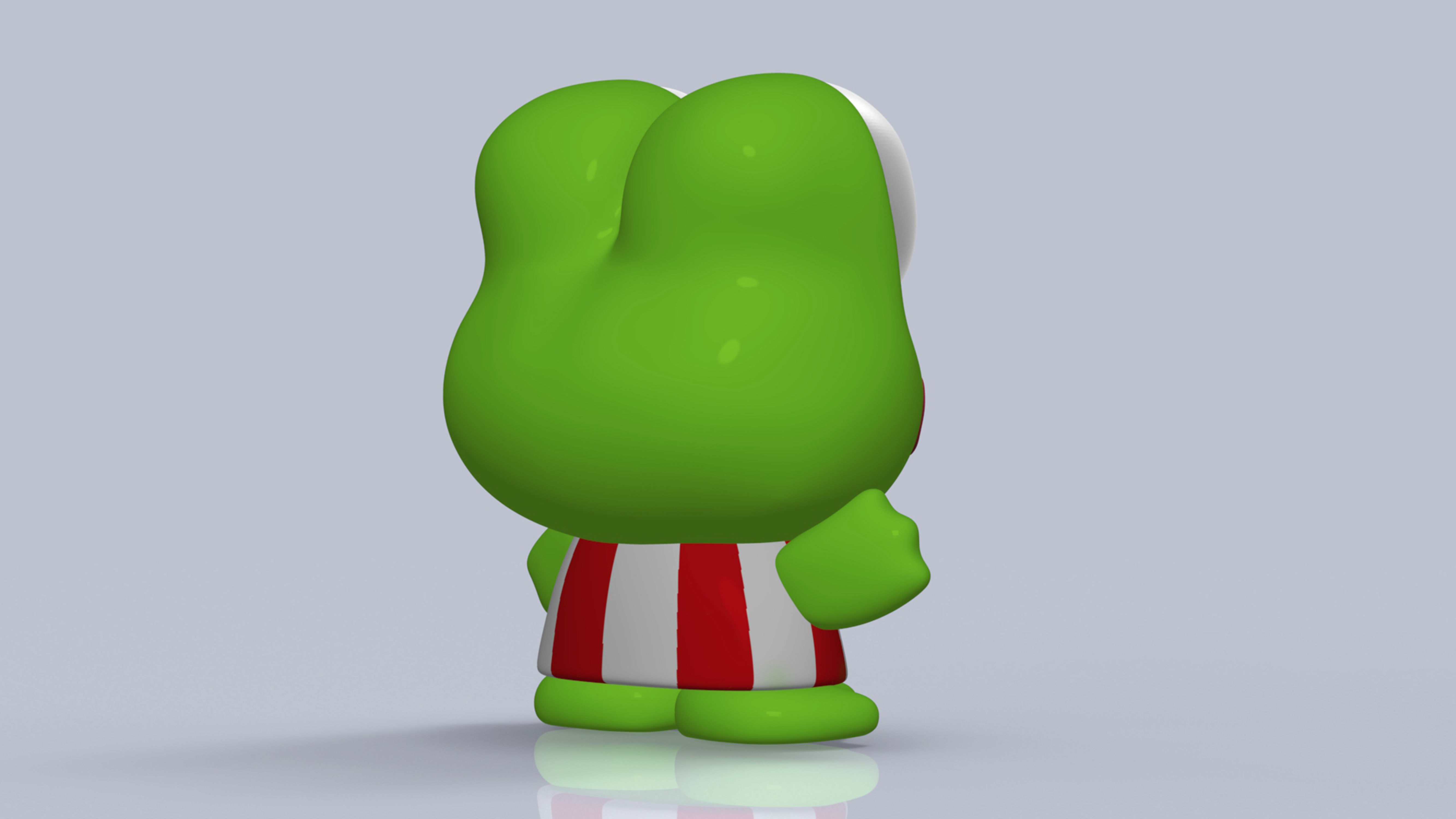 Kerokerokeroppi Sanrio Low-poly 3D model_4