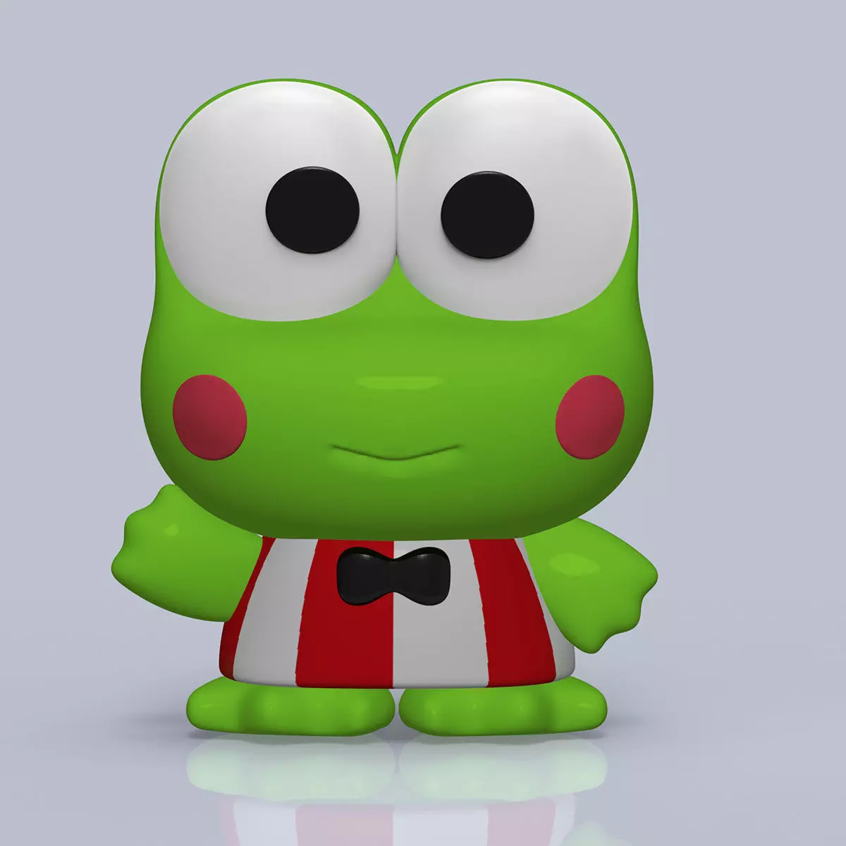 Kerokerokeroppi Sanrio Low-poly 3D model_0