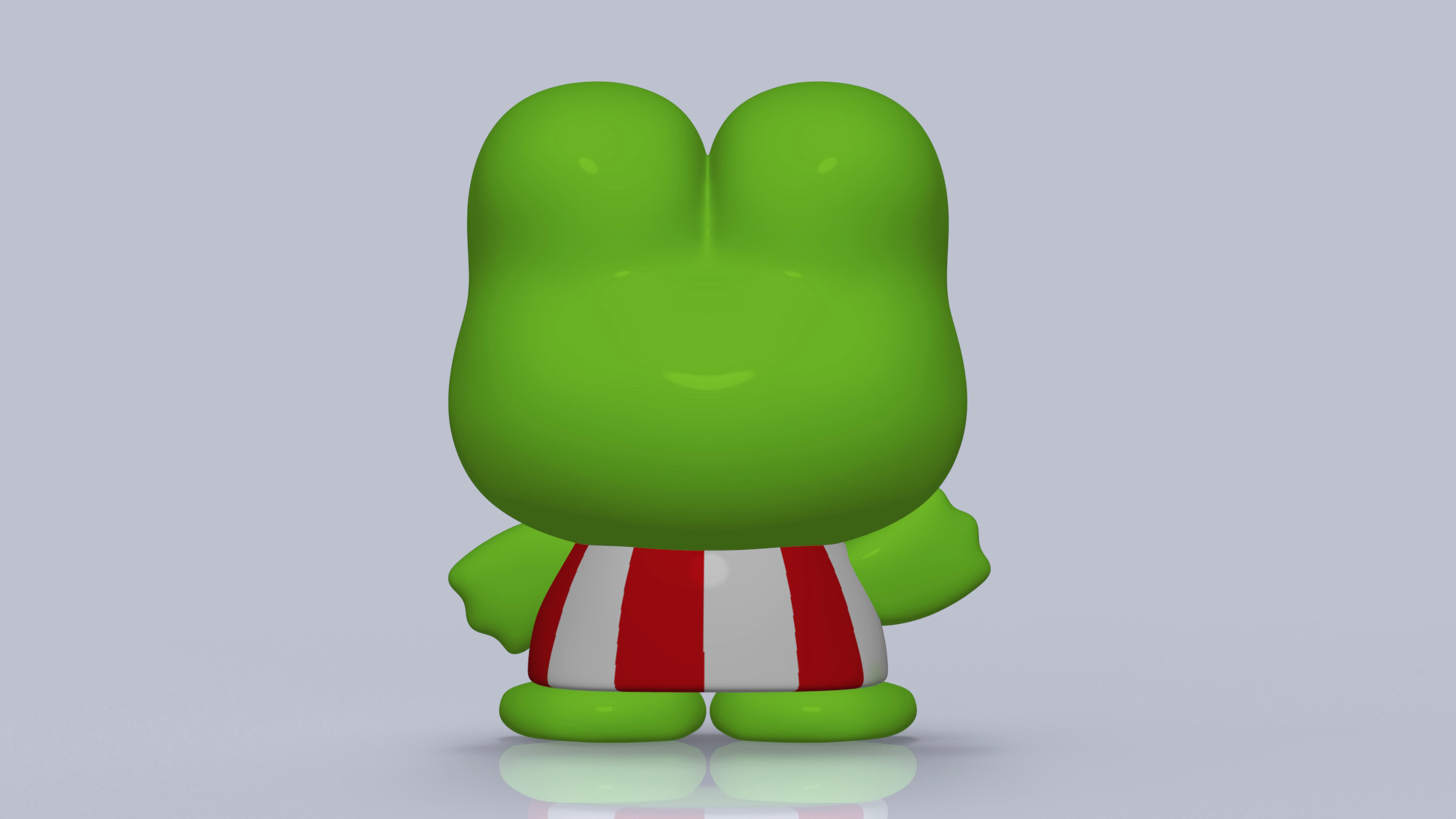 Kerokerokeroppi Sanrio Low-poly 3D model_5