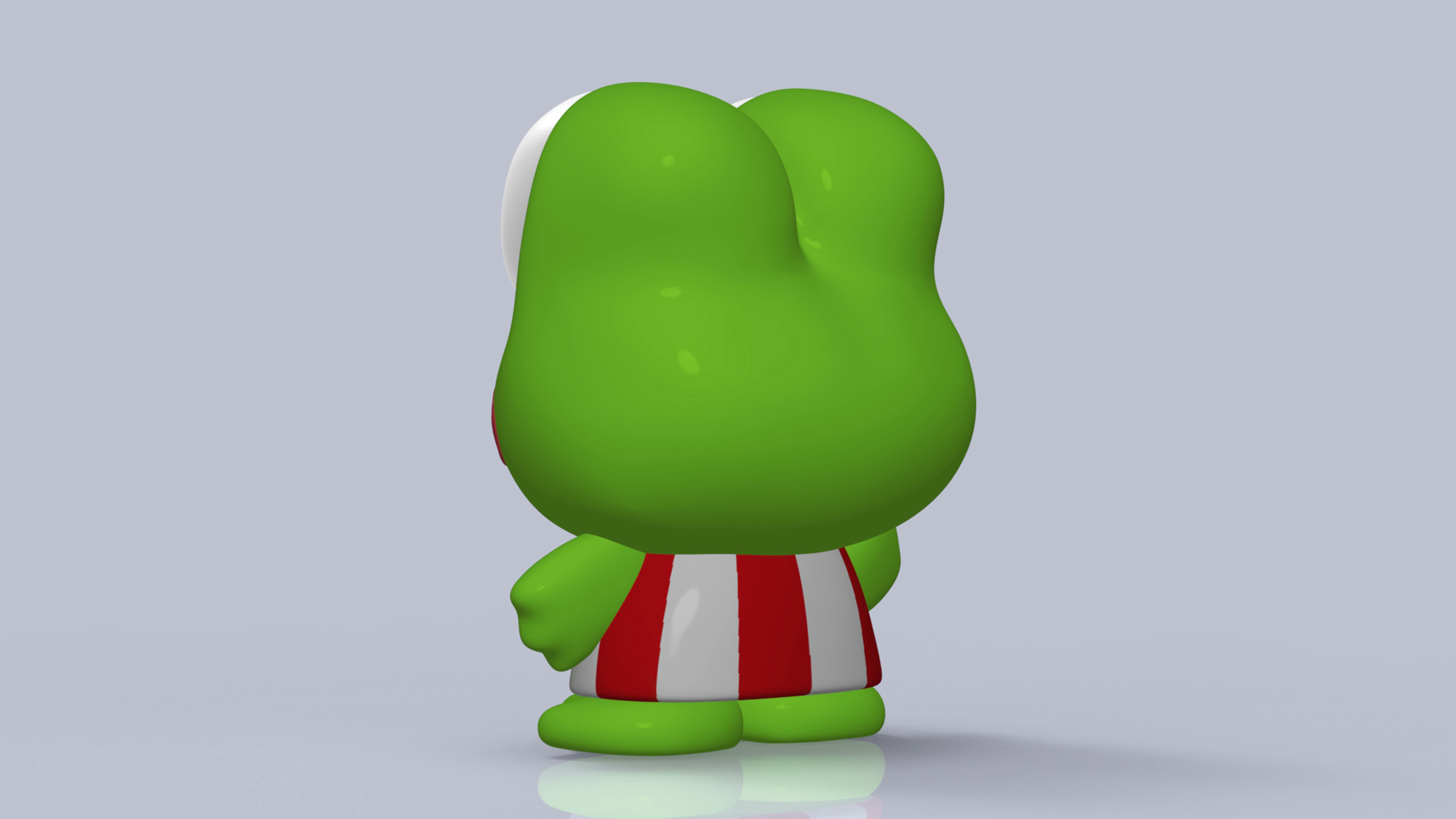 Kerokerokeroppi Sanrio Low-poly 3D model_6