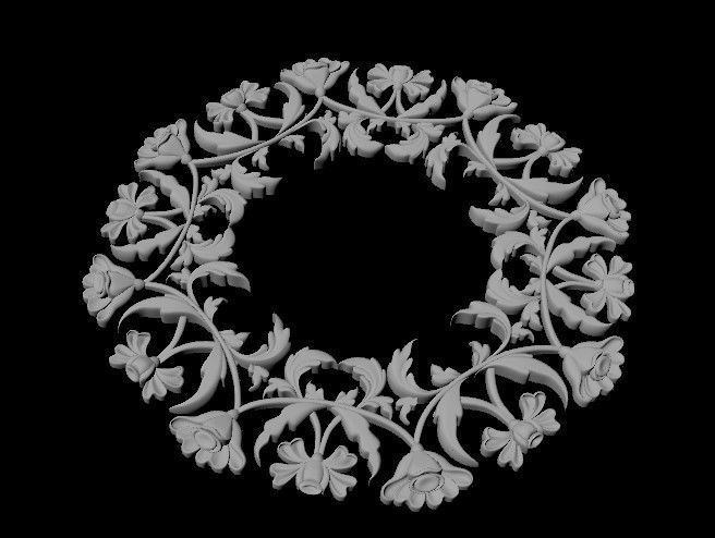 dekor circle of flowers 3D model_1
