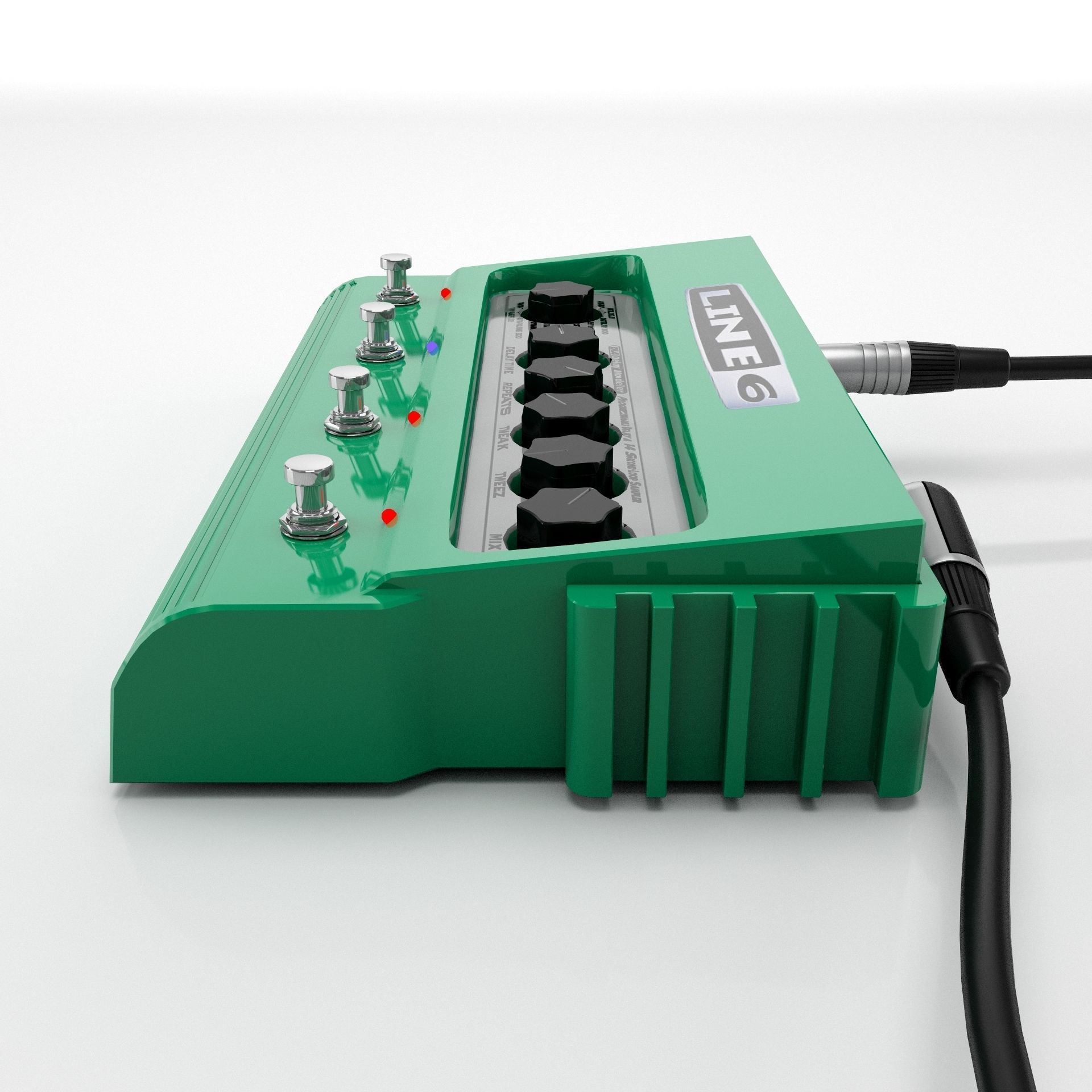 Line 6 Delay Guitar Pedal 3D model_8
