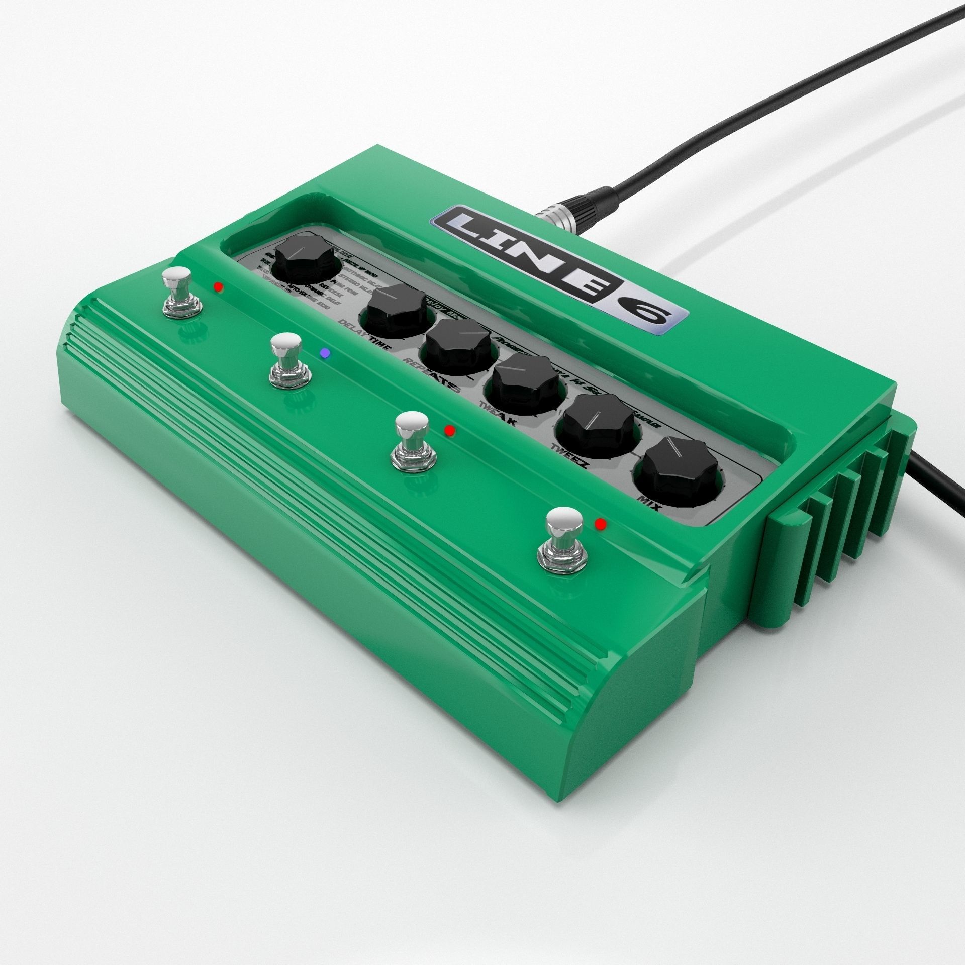 Line 6 Delay Guitar Pedal 3D model_1