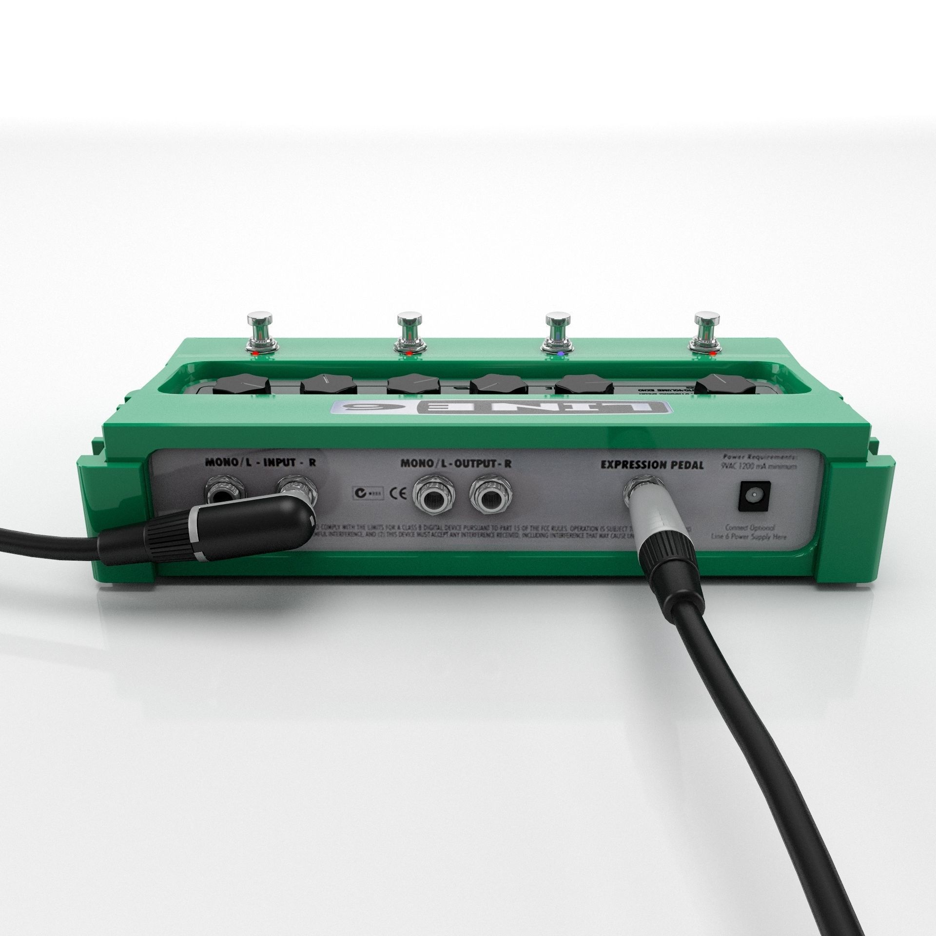 Line 6 Delay Guitar Pedal 3D model_10
