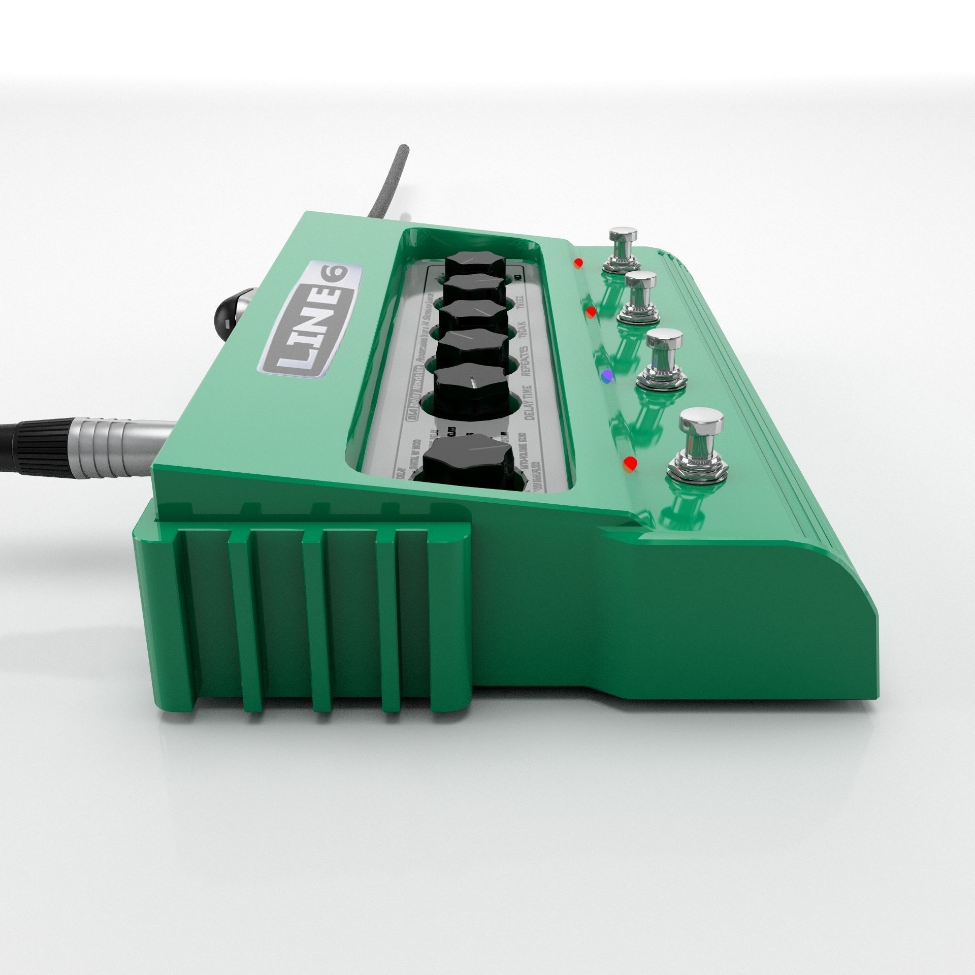 Line 6 Delay Guitar Pedal 3D model_7