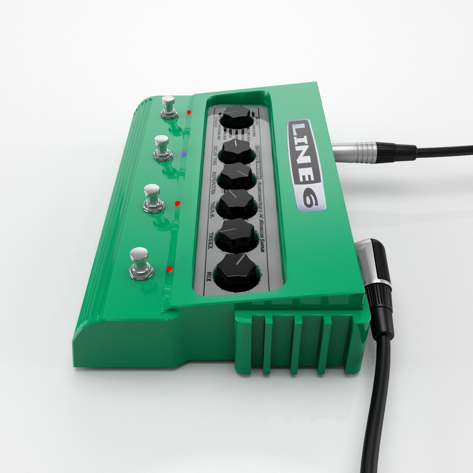 Line 6 Delay Guitar Pedal 3D model_2