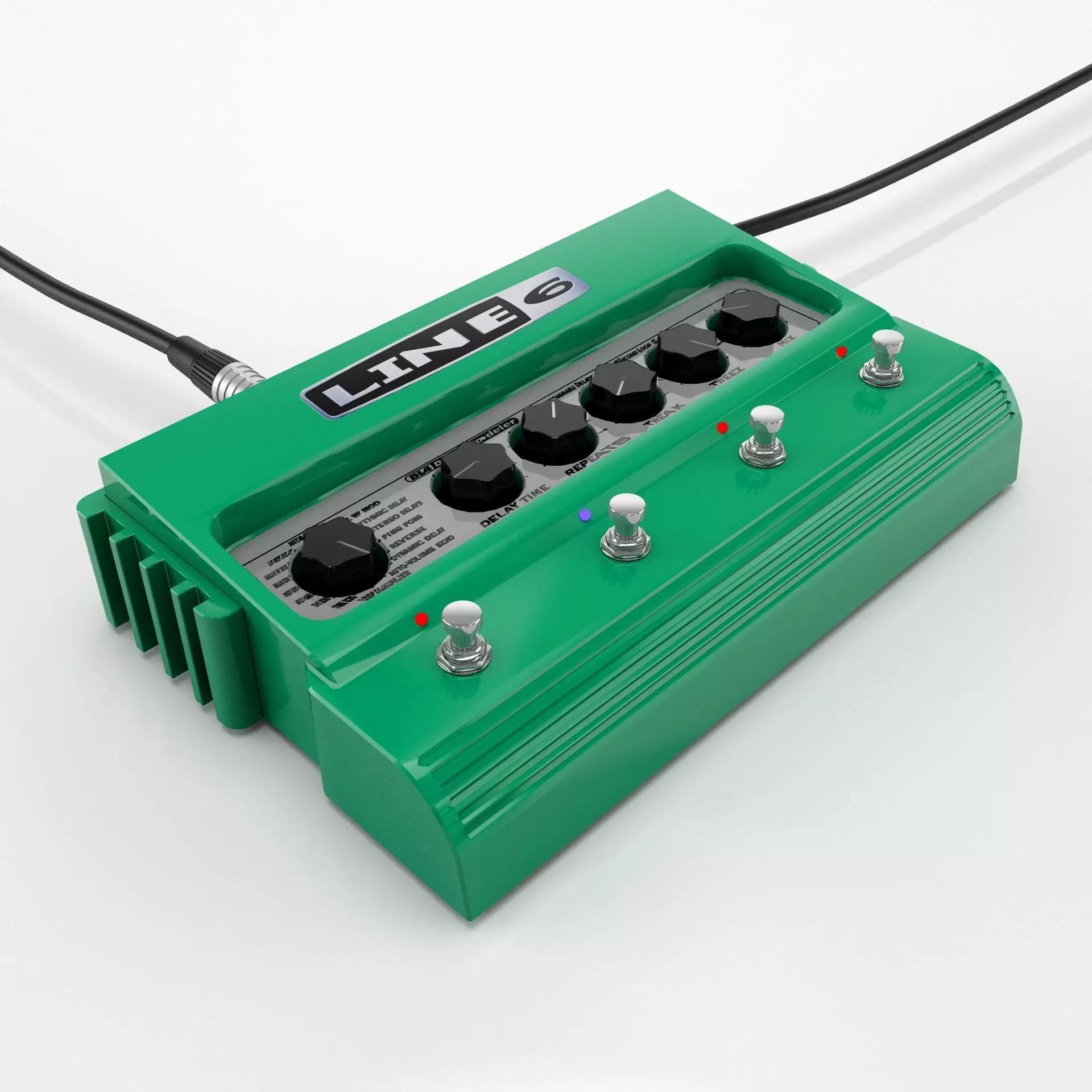 Line 6 Delay Guitar Pedal 3D model_0