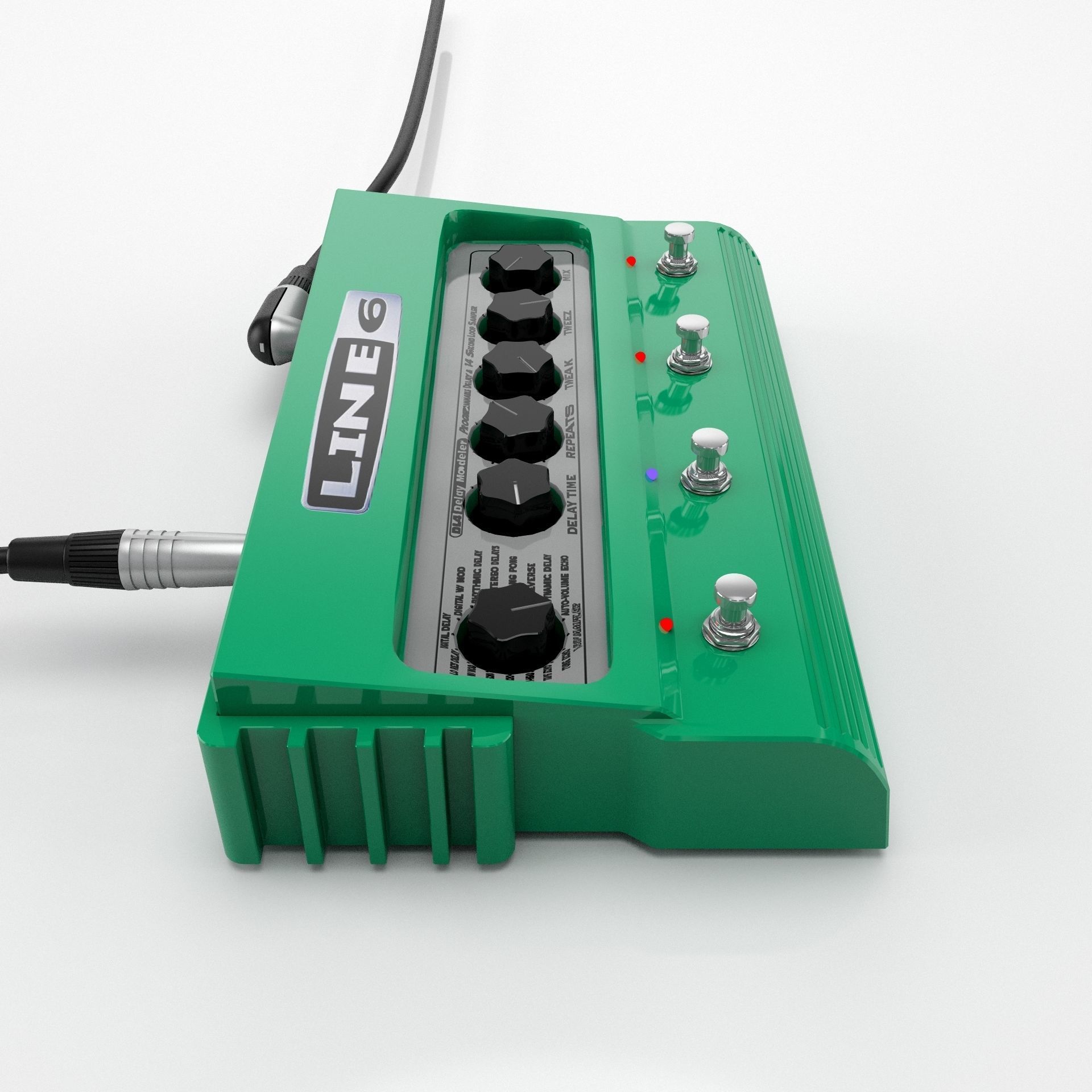 Line 6 Delay Guitar Pedal 3D model_3