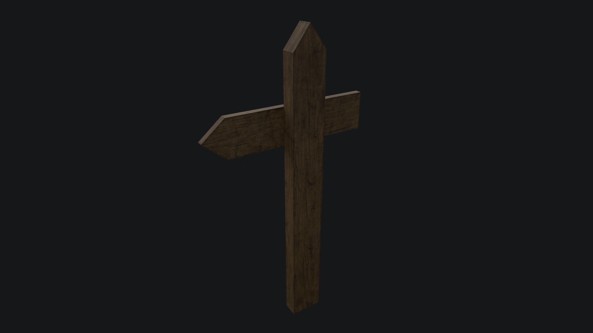 Wooden and Metallic Signpost Pack Low-poly 3D model_7