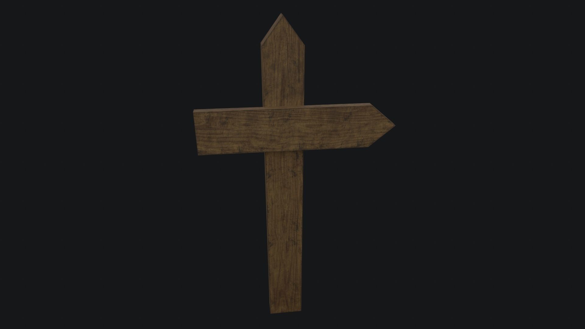 Wooden and Metallic Signpost Pack Low-poly 3D model_5